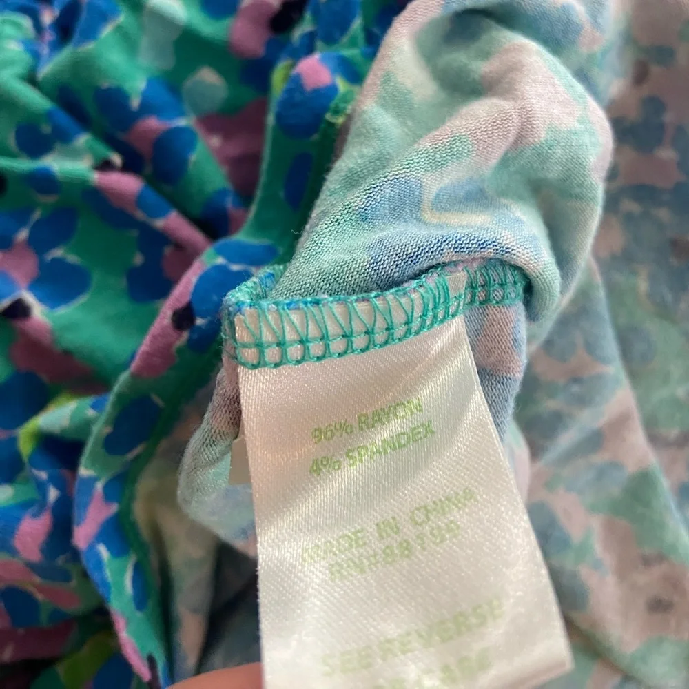 Lilly Pulitzer Strapless Floral Dress in Blue, Green, Pink - Picture 10 of 10
